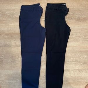 2 pairs Old Navy skinny pixie pants size 8